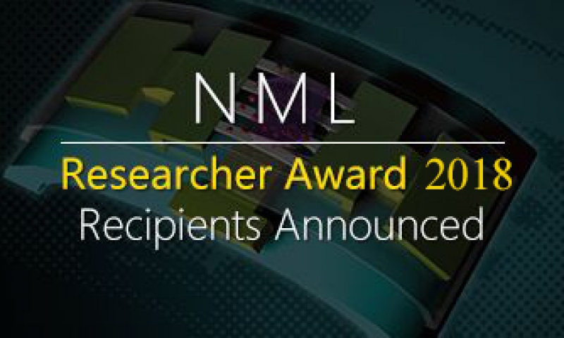 Congratulations, NML Researcher Award 2018 Recipients Announced